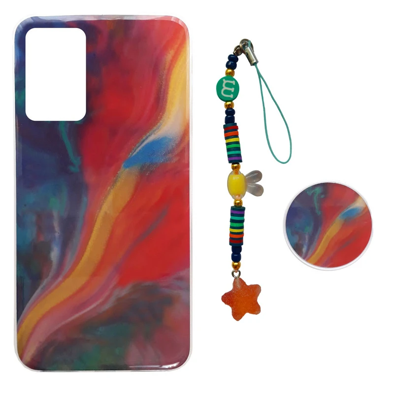 کاور کد A5316 مناسب برای گوشی موبایل سامسونگ Galaxy A52 4G / A52 5G به همراه پایه نگهدارنده و بند آویز موبایل