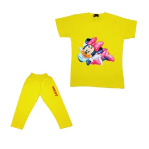 ست تی شرت و شلوار دخترانه مدل 601010MZ