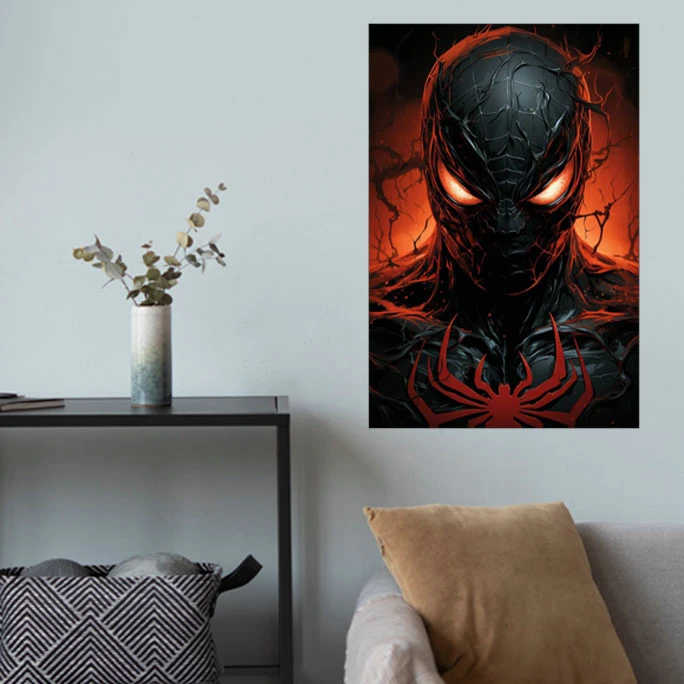 پوستر گوفی مدل اسپایدرمن و ونوم مرد عنکبوتی سیاه خفن هیرو مارول طرح Spiderman and Venom Marvel Hero کد BKORG72