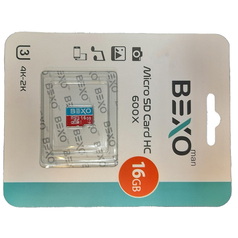 کارت حافظه microSDHC بکسو مدل 600X کلاس 10 استاندارد UHS-I U3 سرعت 90MBps ظرفیت 16 گیگابایت