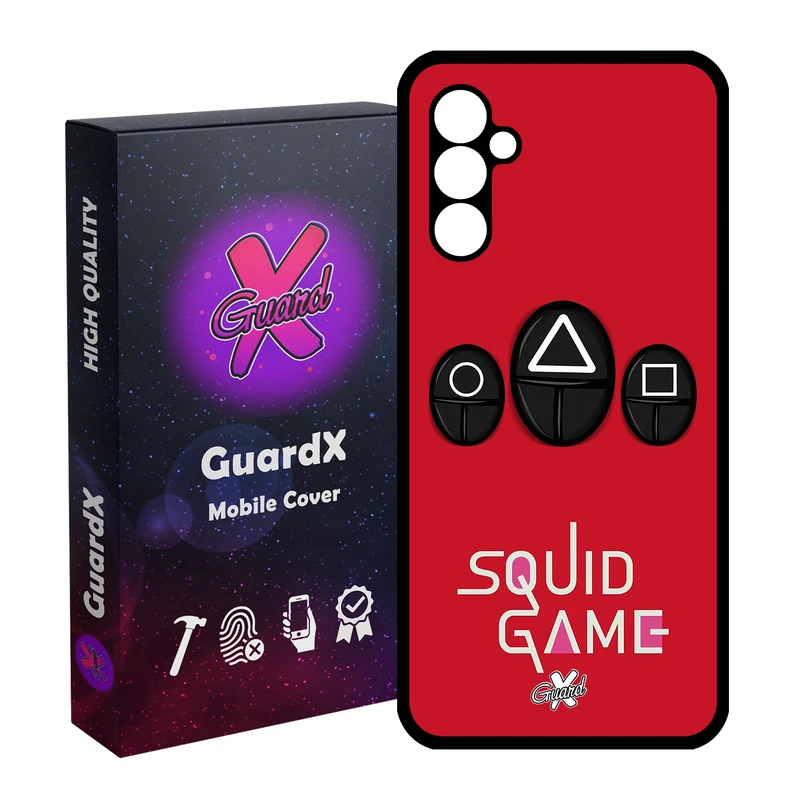 کاور گارد ایکس طرح Squid Game مدل Glass10401 مناسب برای گوشی موبایل سامسونگ Galaxy A24/A24 4G/M34 5G