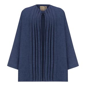 مانتو زنانه السانا مدل جوانه کد  223905 رنگ آبی تیره