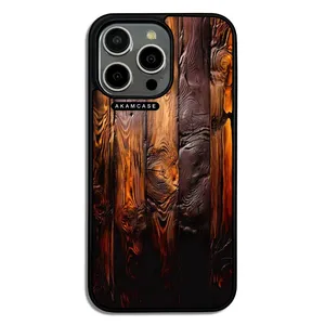 AKAM AMC-WA15PROMAX-WOOD-14 Cover For Apple iPhone 15 Pro Max