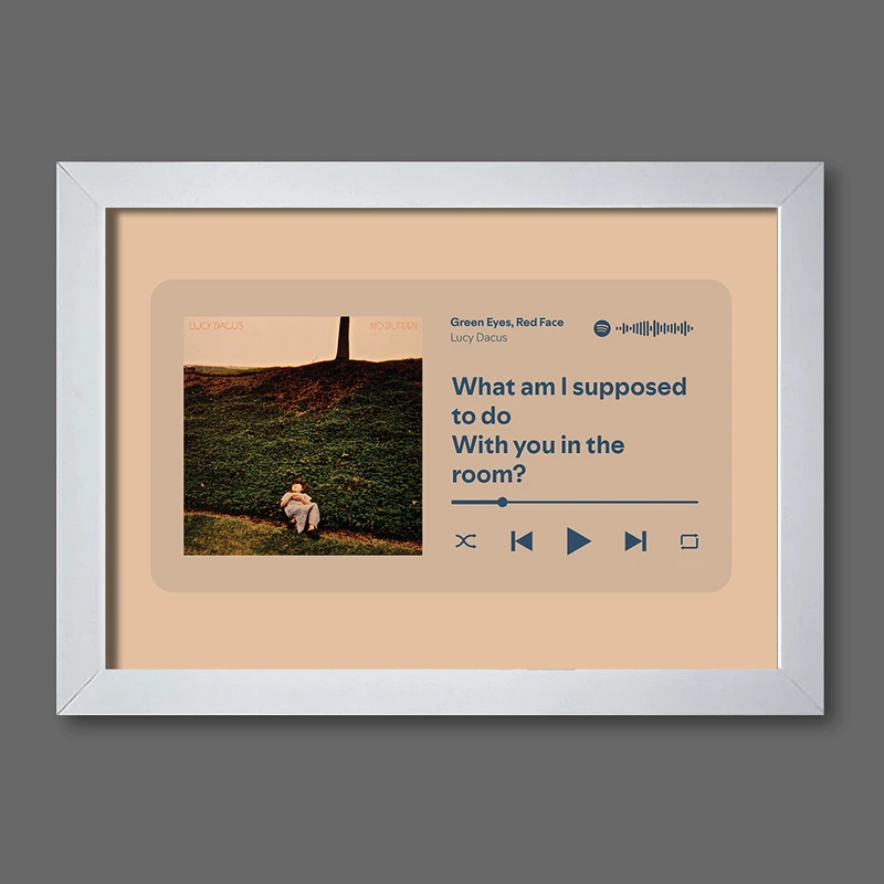 تابلوی مدل تابلوی موزیکال طرح Green Eyes, Red Face by Lucy Dacus