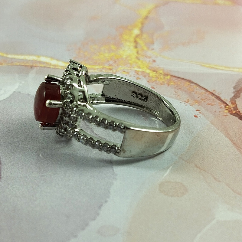 انگشتر نقره زنانه سلین کالا مدل عقیق یمنی کد 60 انگشتر نقره زنانه سلین کالا مدل عقیق یمنی کد 60