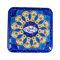 مسقطی ترکیبی جعبه فلزی مینا آبی  حلوا مسقطی لاری ترنج - 400 گرم