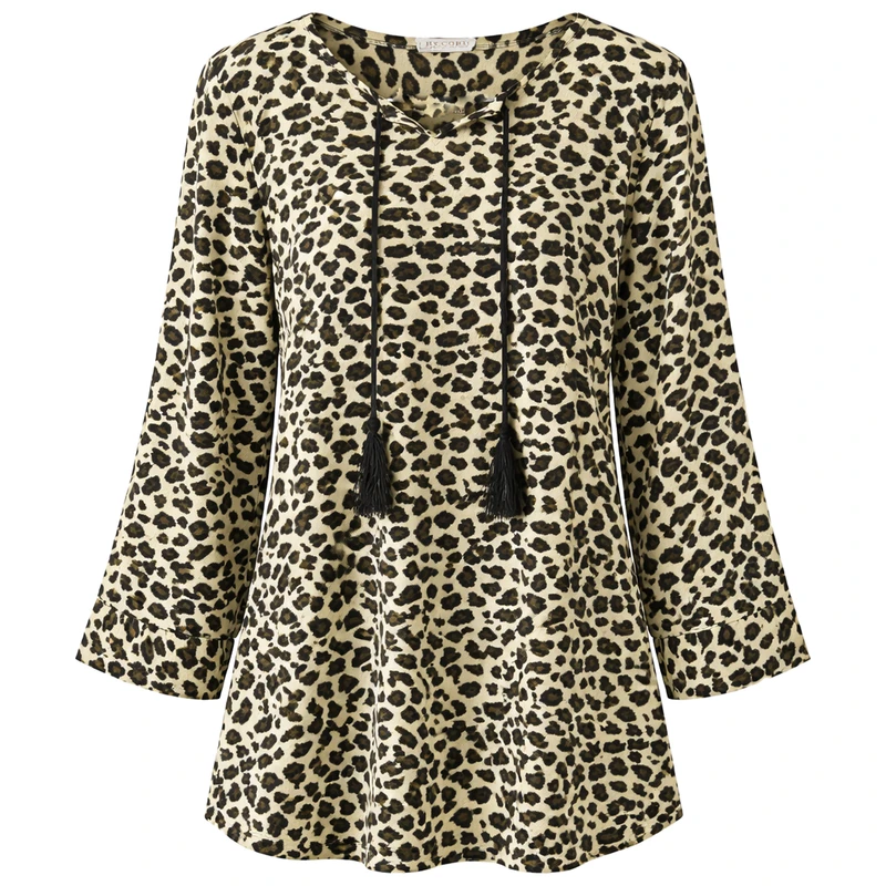 بلوز آستین بلند یقه بندی زنانه مدل تایگر کد 2