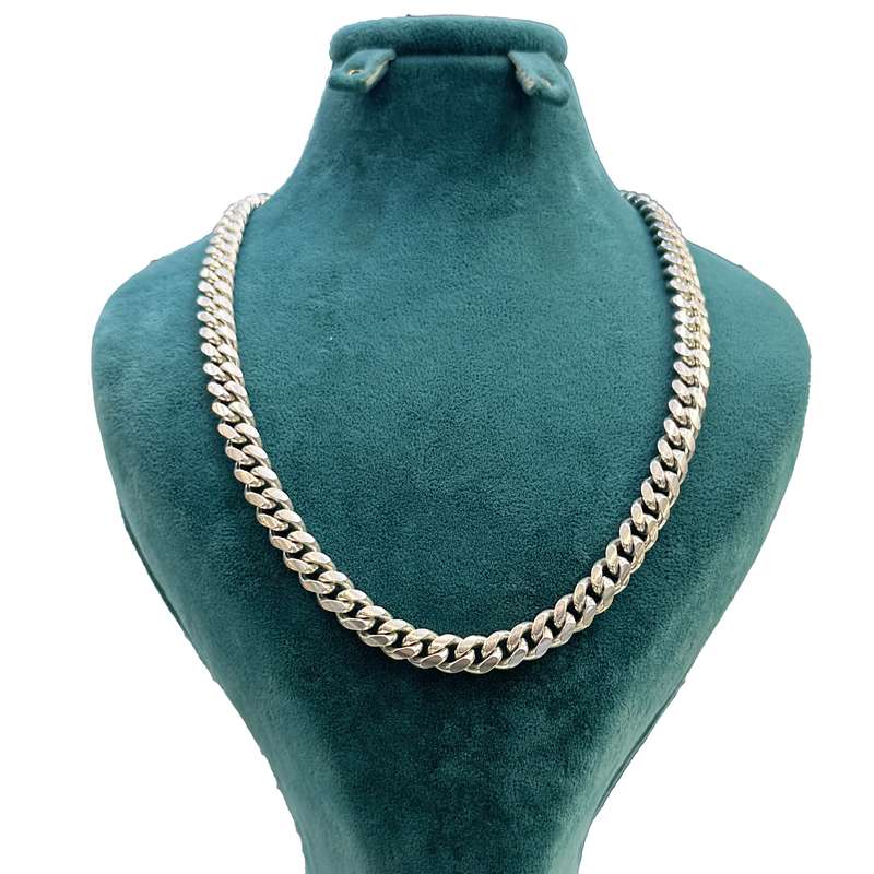 زنجیر نقره مردانه مدل 3 قفله 943-345