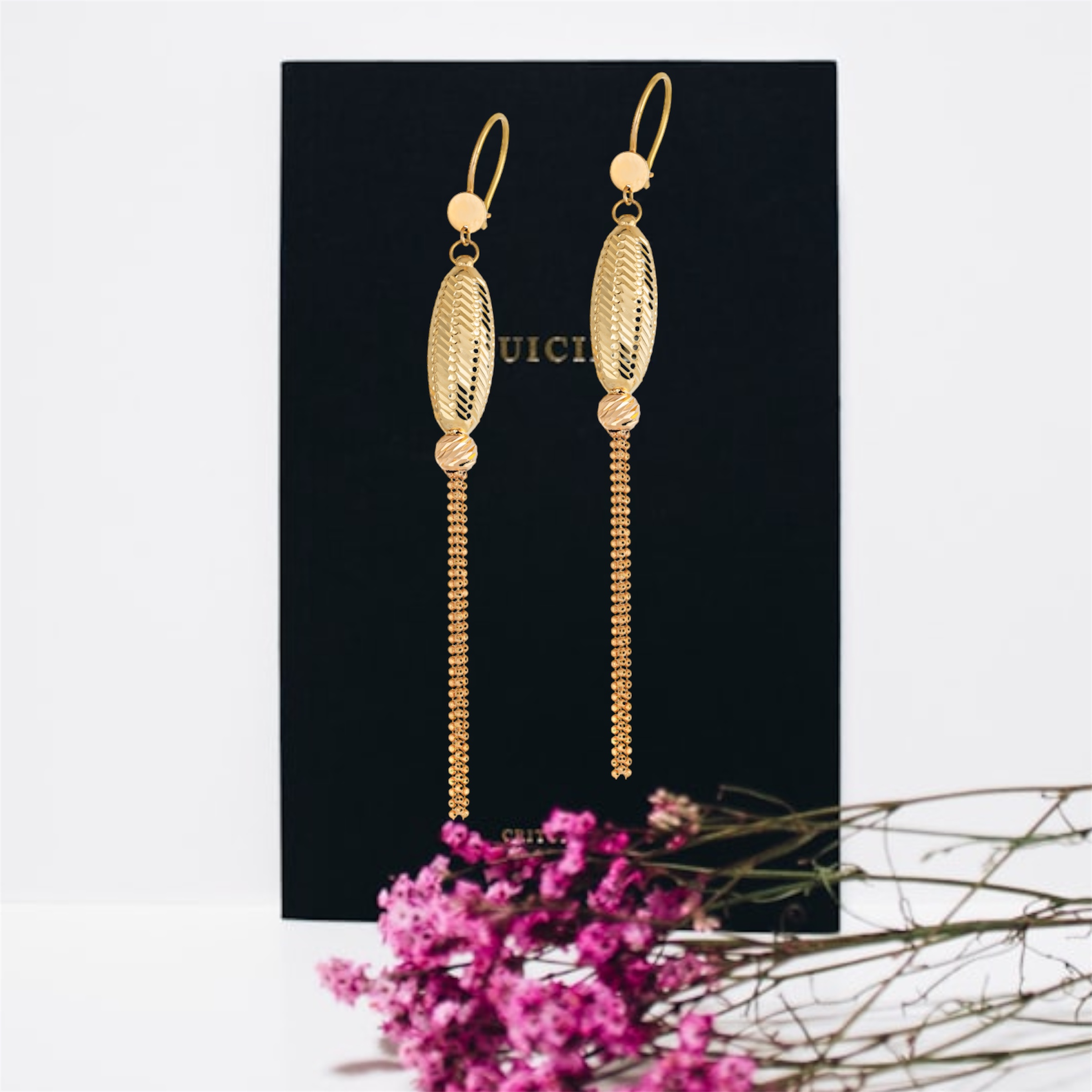 گوشواره طلا 18 عیار زنانه لیلیوم‌ گلد مدل DEGCC18-27d طرح مخروطی