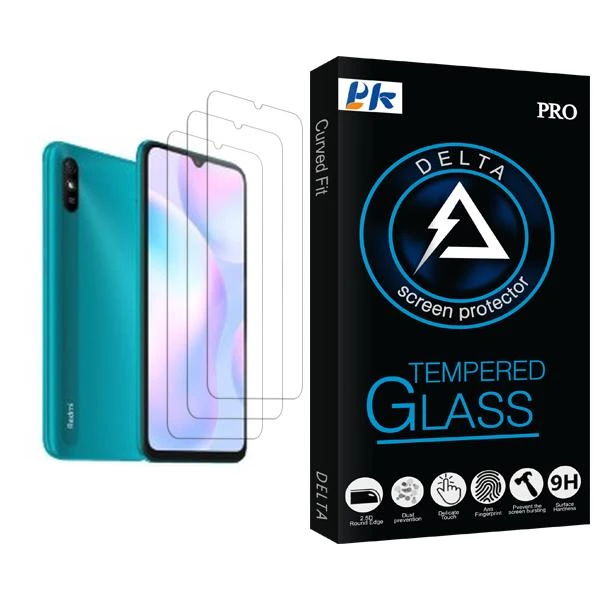 محافظ صفحه نمایش پی کی مدل Delta Glass MIX003 مناسب برای گوشی موبایل شیائومی Redmi 9i بسته سه عددی