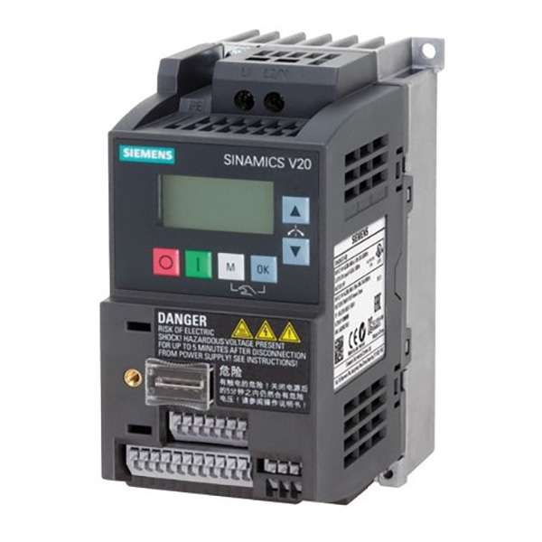 اینورتر زیمنس مدل V20 تک فاز ظرفیت 0.37 کیلو وات