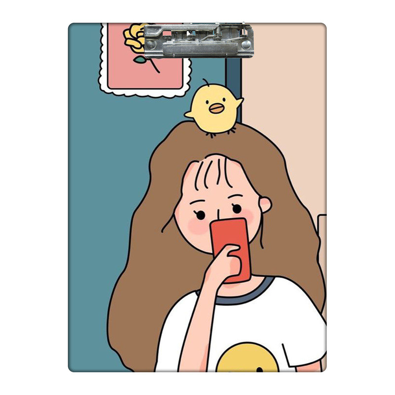 تخته شاسی طرح دختر جوجه به سر کد 0473590 سایز A4