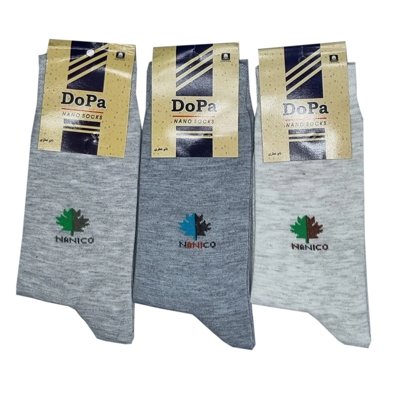 جوراب مردانه مدل برگی دوپا کد 2138 مجموعه 3 عددی
