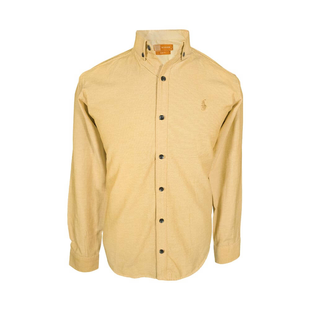 پیراهن آستین بلند مردانه مدل جودون کد 82-124148 رنگ زرد