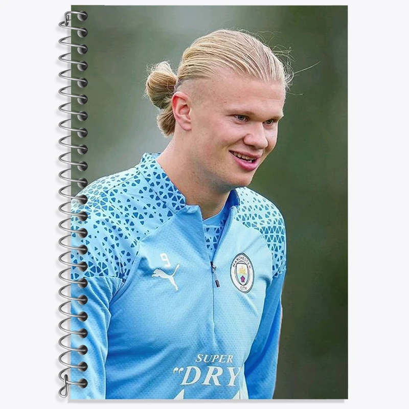 دفتر زبان 50 برگ خندالو مدل دو خط طرح ارلینگ هالند (Erling Haaland) کد 36359