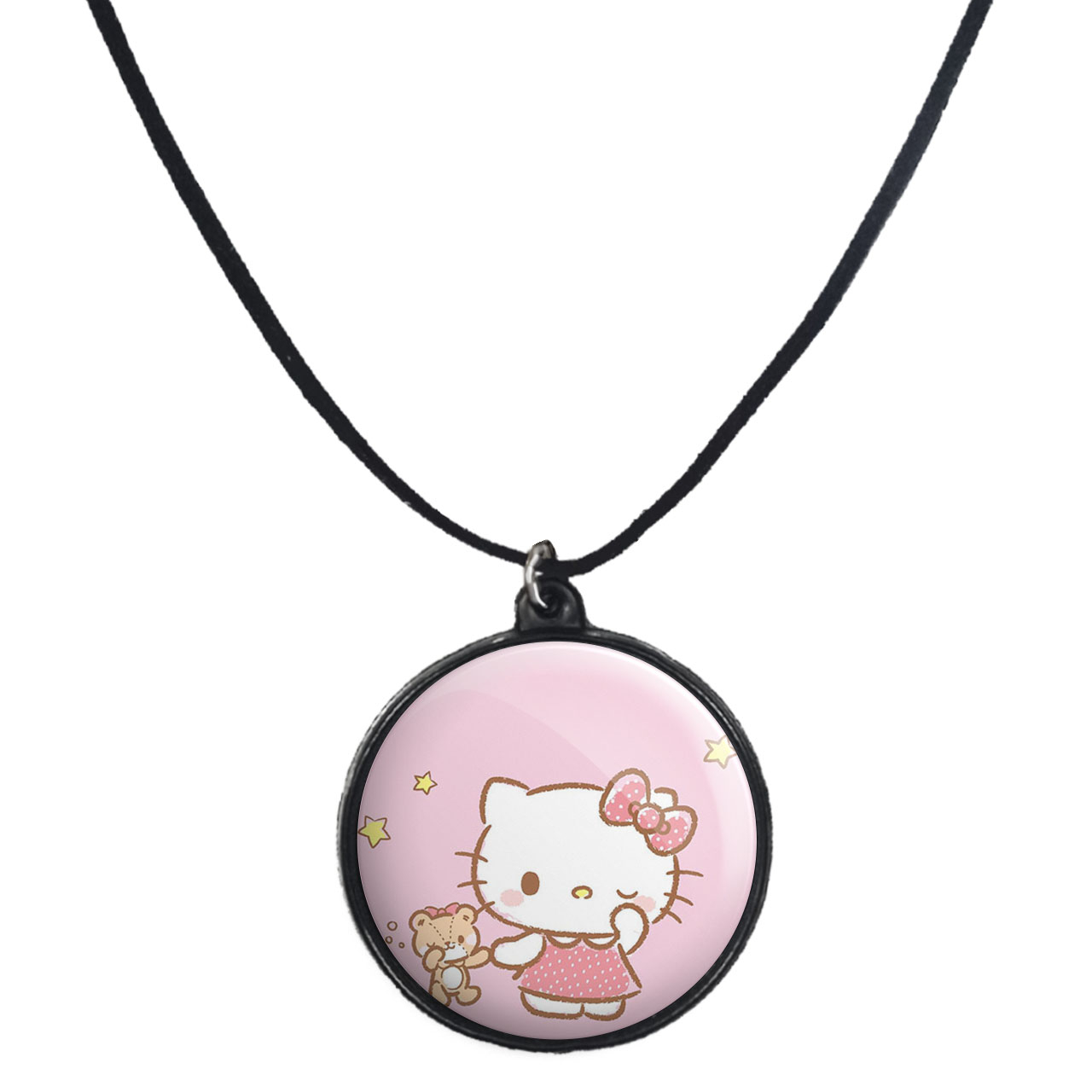 گردنبند پرمانه طرح کیتی کد pmb.22493 مدل دو طرفه