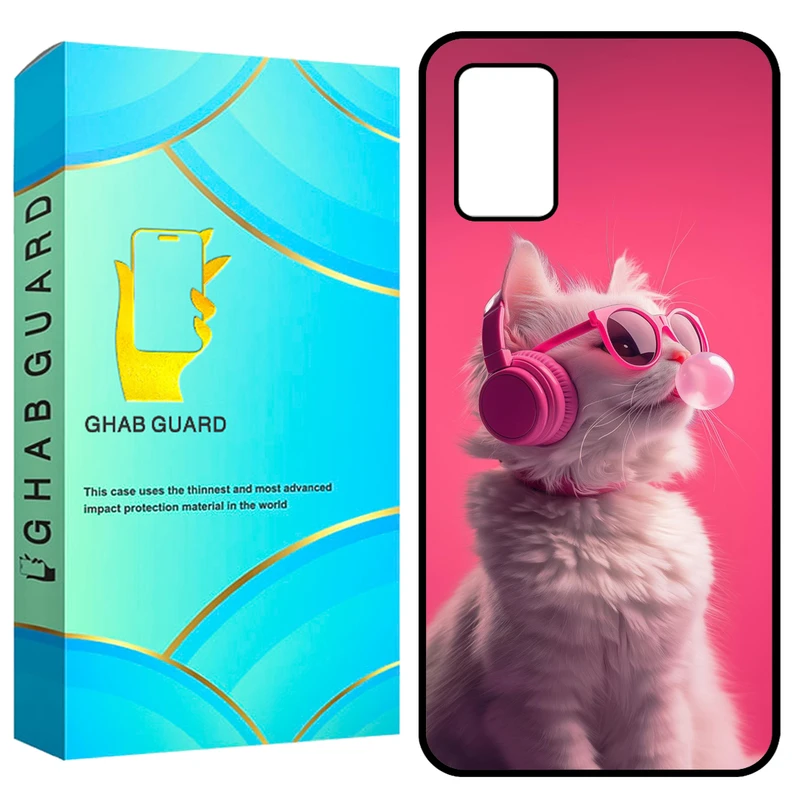 کاور قاب گارد طرح گربه مدل GCHPA03S مناسب برای گوشی موبایل سامسونگ Galaxy A02s / M02s / A03s 