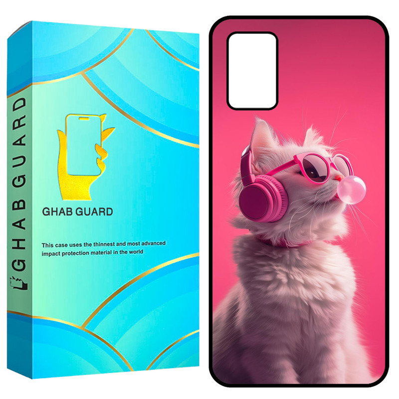 کاور قاب گارد طرح گربه مدل GCHPA03S مناسب برای گوشی موبایل سامسونگ Galaxy A02s / M02s / A03s 