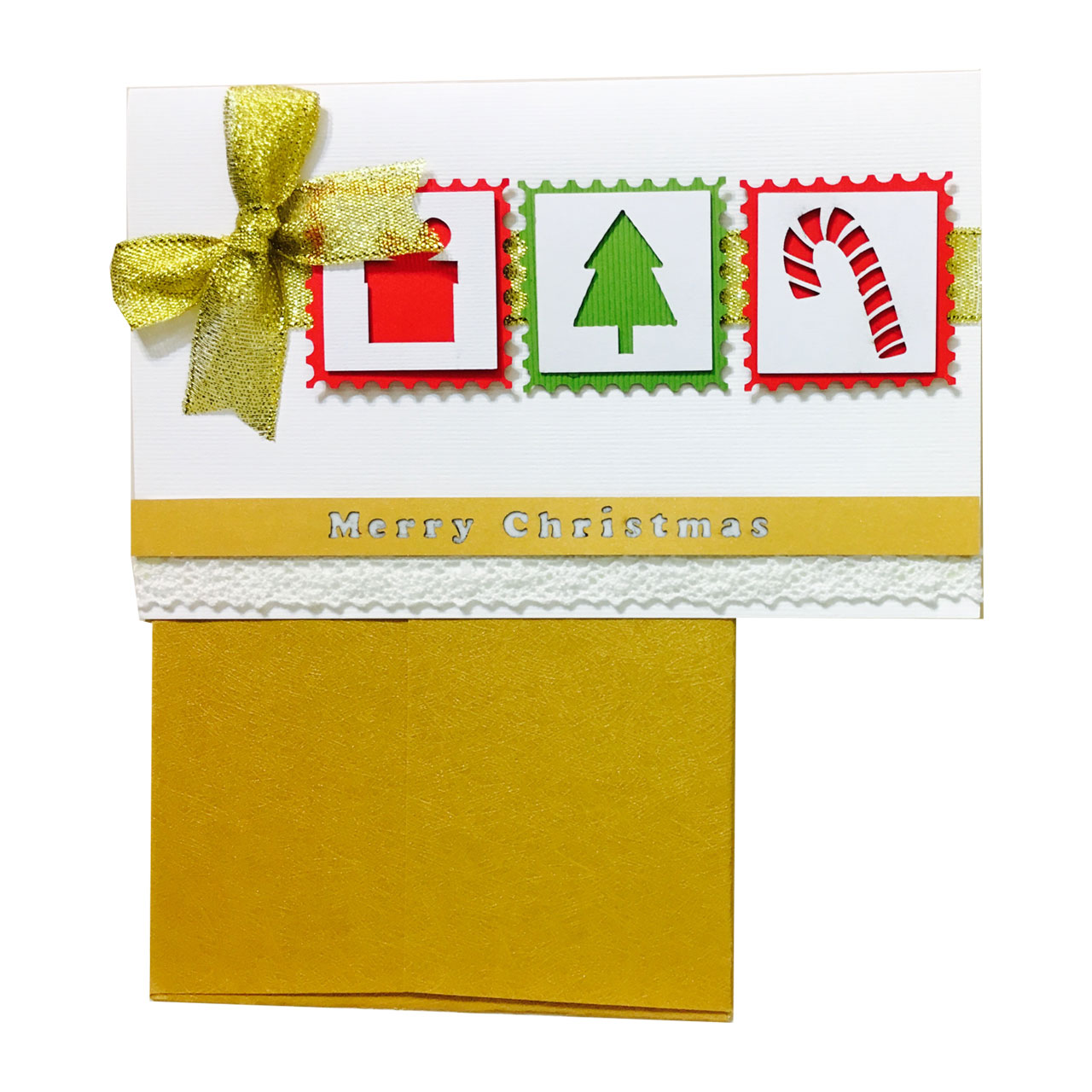 کارت پستال دست ساز  مدل Merry Christmas