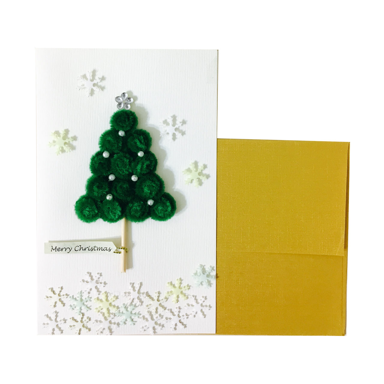 کارت پستال دست ساز مدل Merry Christmas