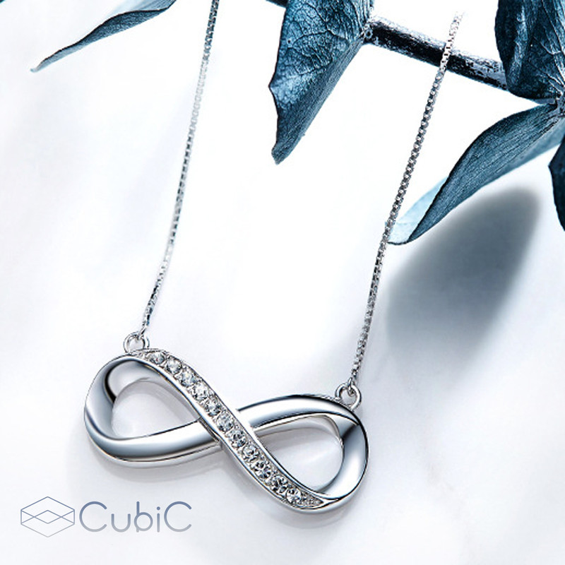 گردنبند نقره زنانه کوبیک مدل QN-2105