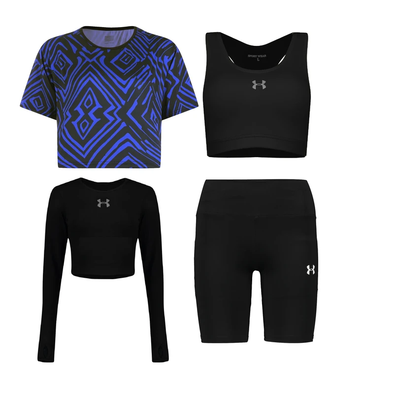 ست چهار تکه لباس ورزشی زنانه مدل 56-1801-69-63