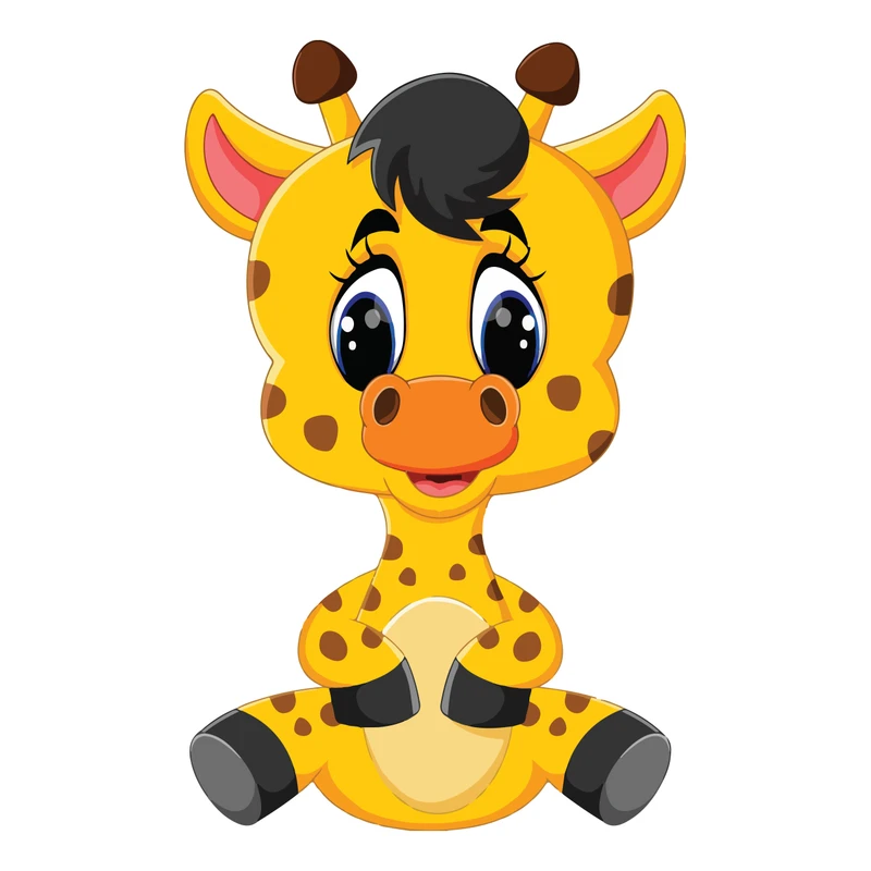 استیکر دیواری کودک پویا مارکت مدل زرافه کد 347