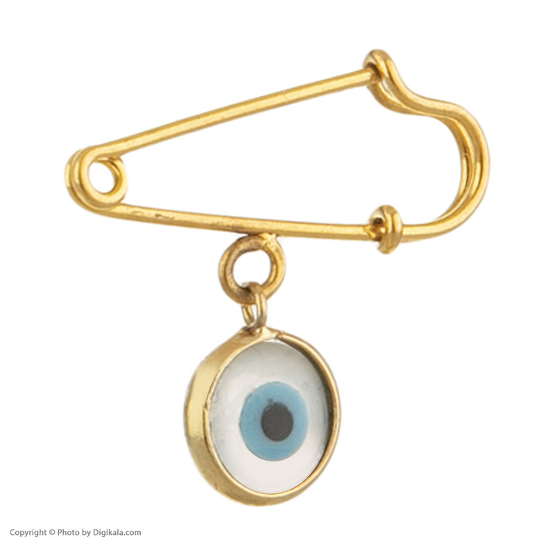 سنجاق سینه طلا 18 عیار دخترانه و پسرانه مایا ماهک مدل MP0034 طرح چشم نظر