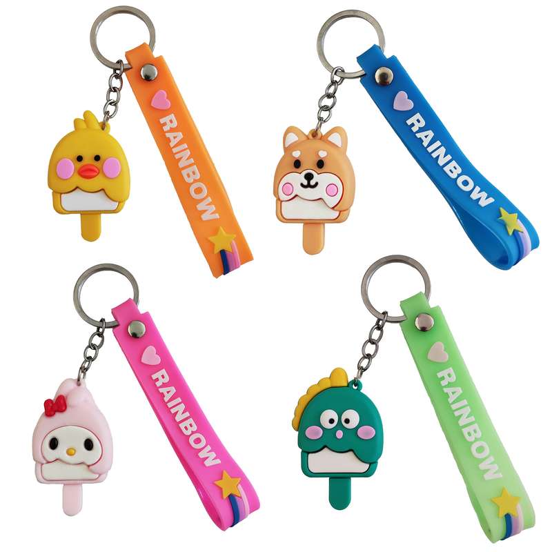 جاکلیدی مدل سیلیکونی طرح بستنی عروسک ای کد DB20 مجموعه 4 عددی