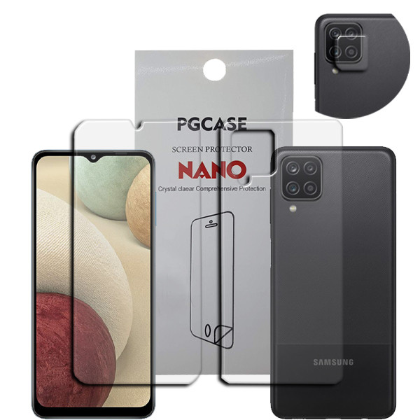 محافظ صفحه نمایش مدل Star Max مناسب برای گوشی موبایل سامسونگ Galaxy A12 به همراه محافظ لنز دوربین و محافظ پشت گوشی