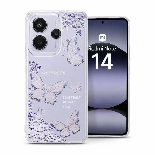 کاور کد 01 طرح پروانه آکواریومی مناسب برای گوشی موبایل شیائومی Redmi Note 14 4G