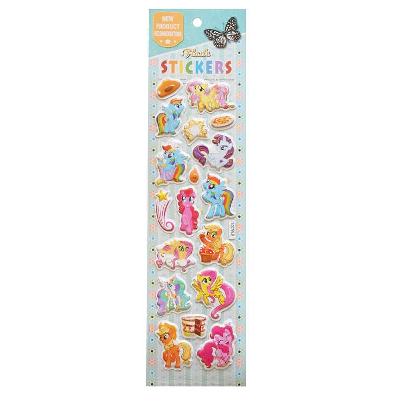 برچسب مدل برجسته پفکی طرح یونیکورن کد b