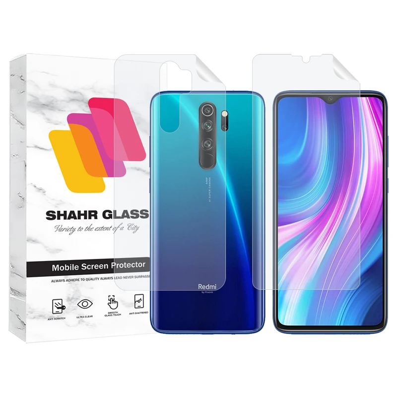   محافظ صفحه نمایش شهر گلس مدل MTNANFBSH مناسب برای گوشی موبایل شیائومی Redmi Note 8 Pro به همراه محافظ پشت گوشی