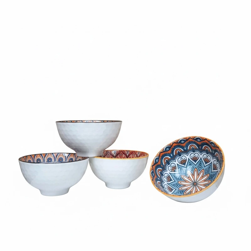 پیاله مدل چند رنگ مجموعه 4 عددی