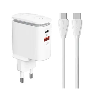 شارژر دیواری 25 وات الدینیو مدل A2423C همراه با کابل USB-C