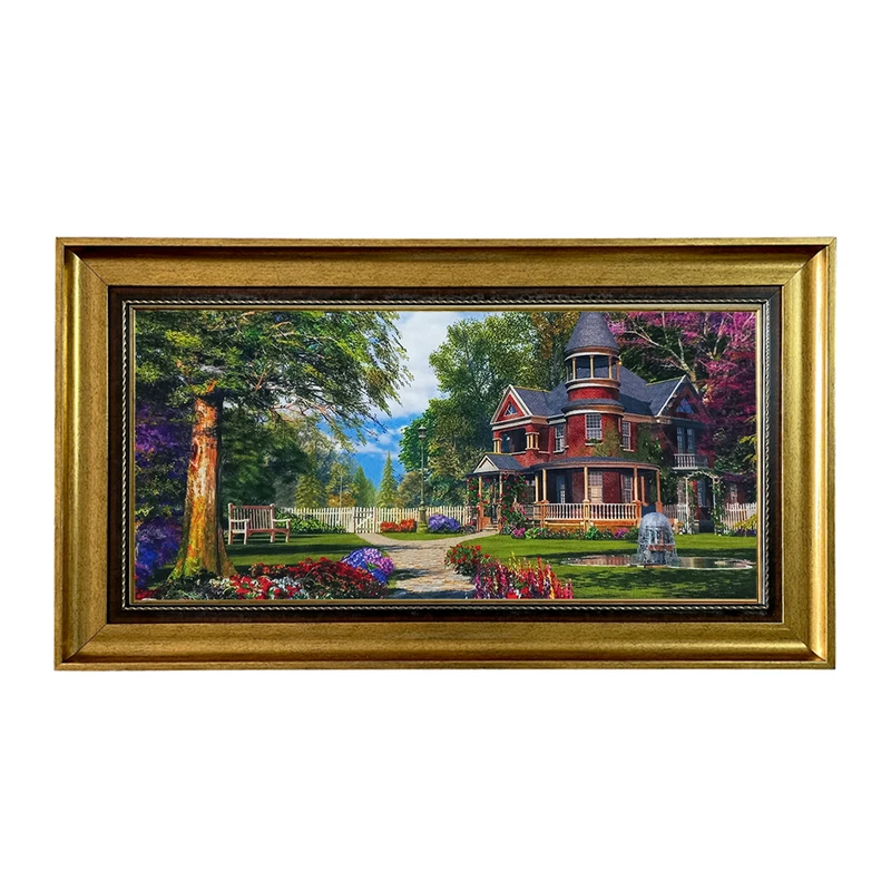 تابلو فرش ماشینی طرح دستبافت مدل عمارت کد 8619