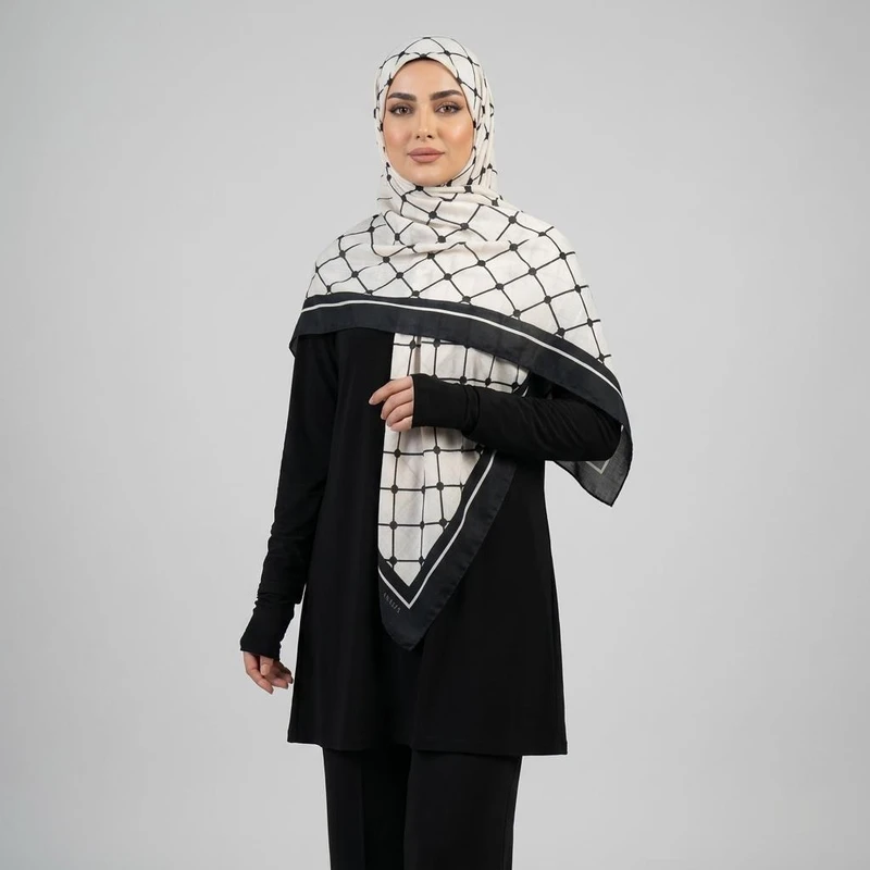 روسری زنانه مدل ابریشم مزونی کد ana-8016