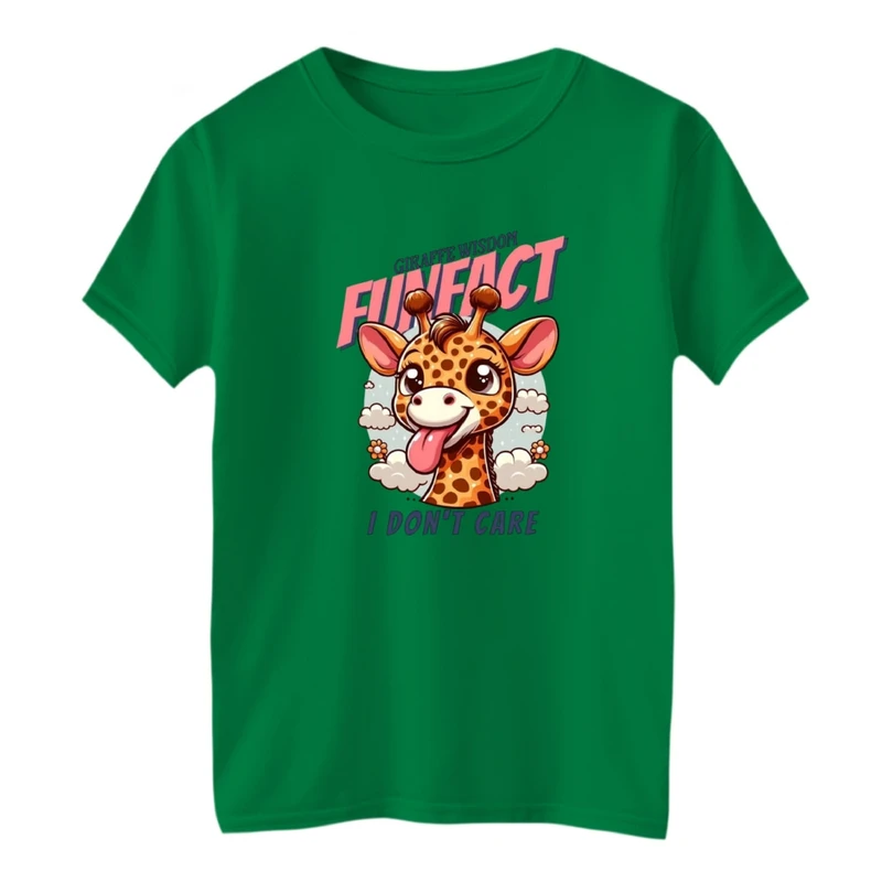 تی شرت آستین کوتاه بچگانه مدل زرافه زبون دراز