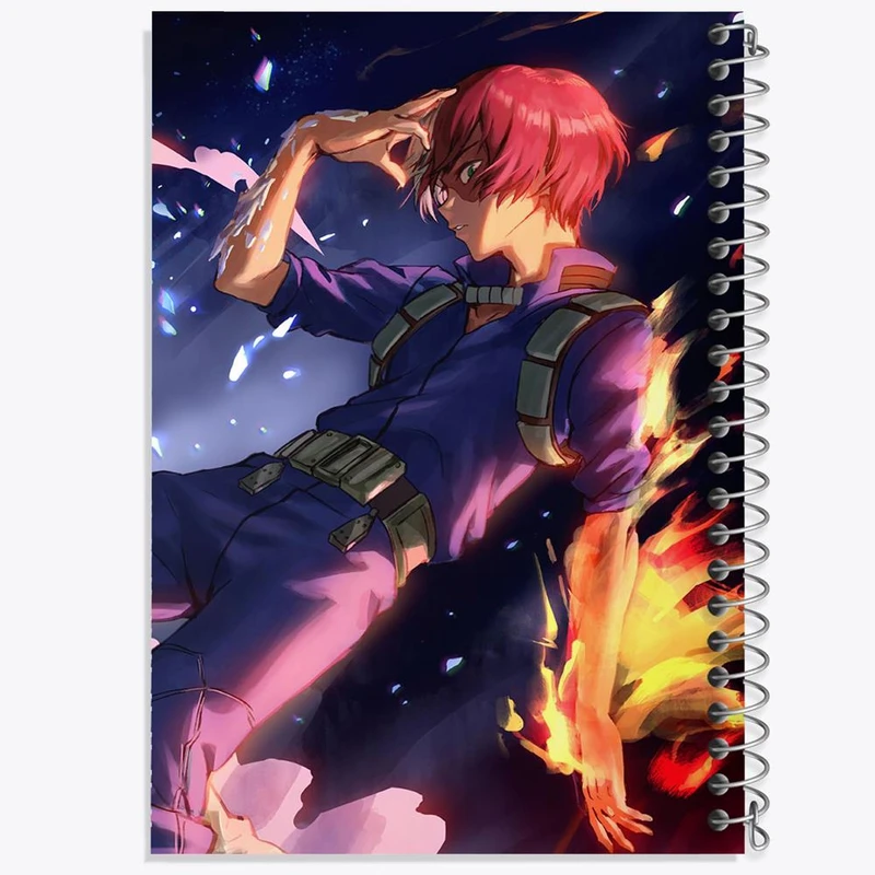 دفتر ژورنال نویسی 50 برگ خندالو مدل نقطه ای طرح شوتو تودوروکی انیمه آکادمی قهرمان من My Hero Academia کد 23495