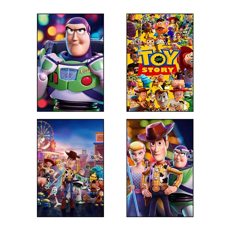  تابلو شاسي کارنيکا طرح Toy Story کد 42721 مجموعه 4 عددی