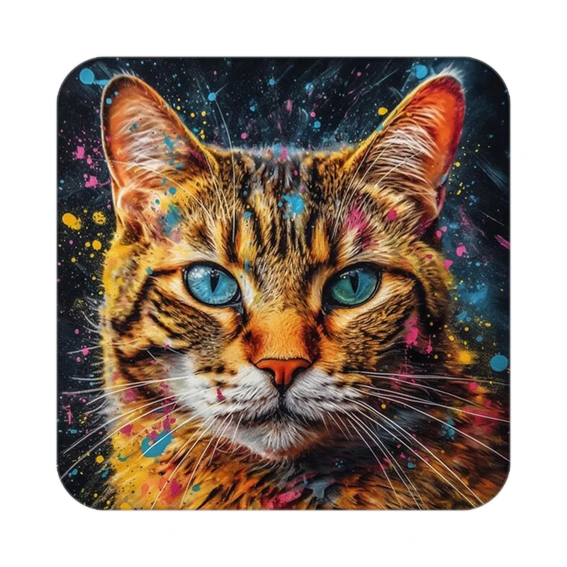 زیر لیوانی کاکتی طرح حیوانات رنگی مدل mp26552