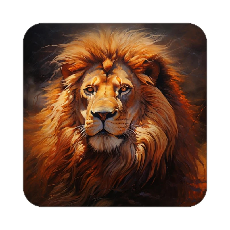 زیر لیوانی کاکتی طرح شیر مدل mp23573