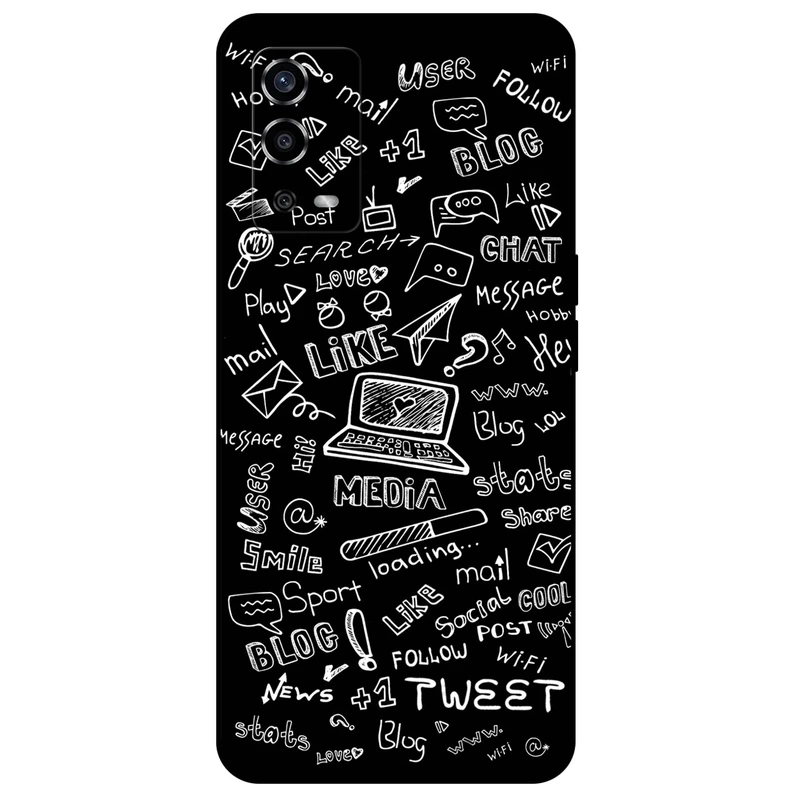کاور مگافون طرح رسانه های اجتماعی مدل 1898 مناسب برای گوشی موبایل اوپو A55