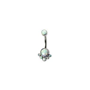 پیرسینگ ناف زنانه پایتخت مدل PS979_A1 سنگ اوپال