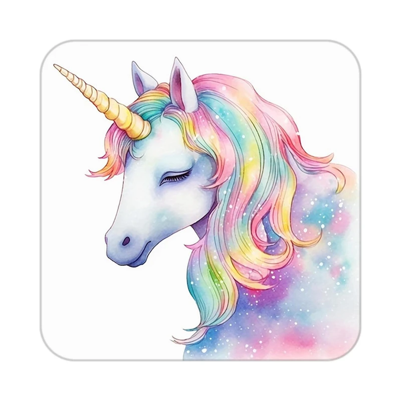 زیر لیوانی کاکتی طرح اسب تک شاخ و یونیکورن مدل mp33232