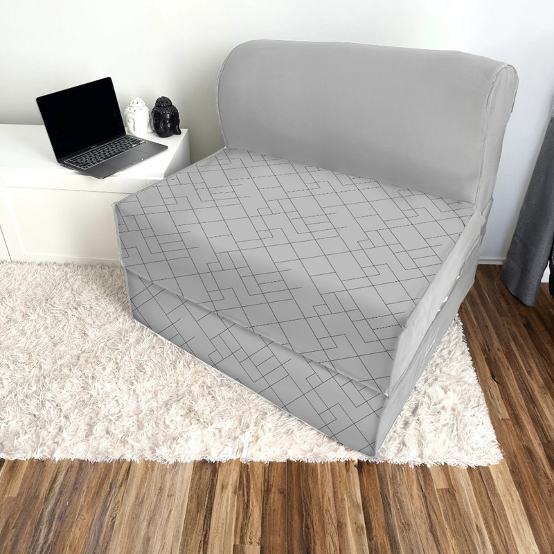 مبل تختخواب شو یک نفره نوپه هوم مدل پترن هندسی E2072