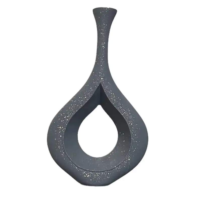 گلدان مدل اشکی طرح کروم مجموعه ۲ عددی