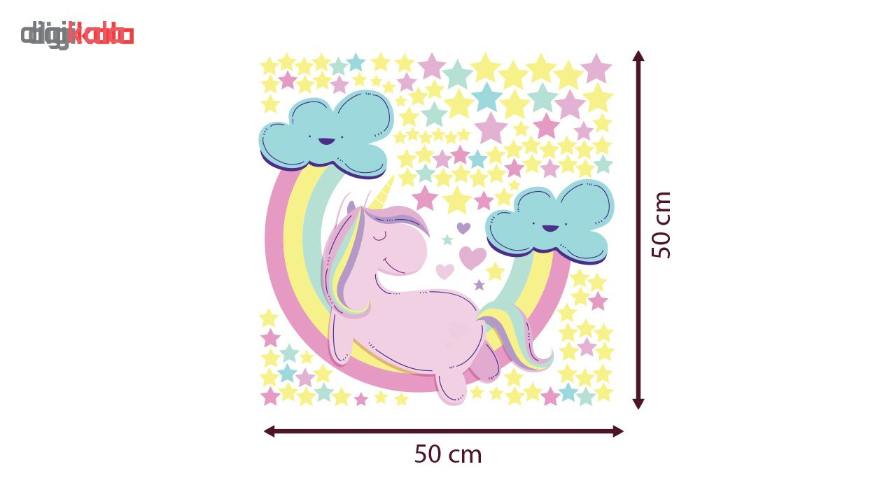 استیکر دیواری صالسو آرت طرح unicorn baby hk