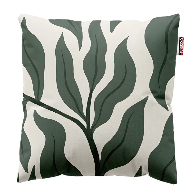 کوسن پاد آفرین مدل مینیمال طرح گل و برگ کد PK403283 سایز 40*40 سانتی متر