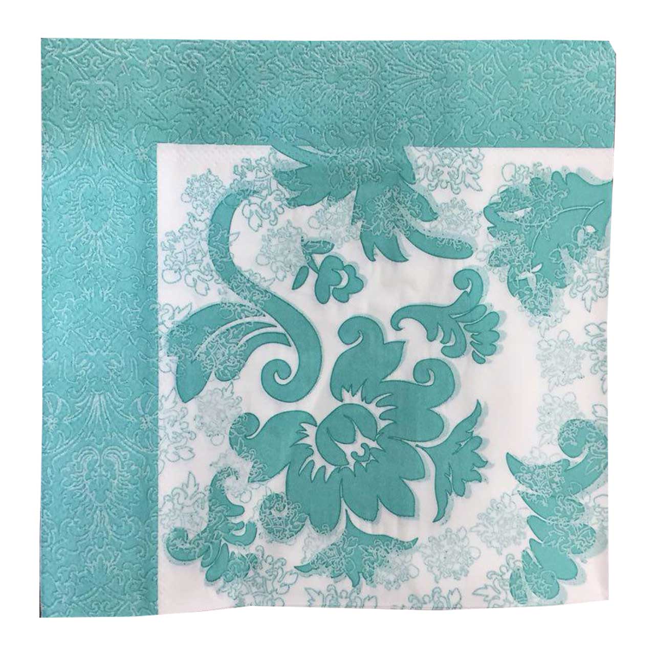دستمال کاغذی مدل گل آبی بسته 20تایی